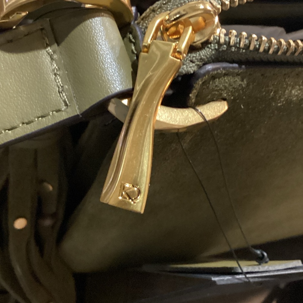 Donna Karan Glenwood Suede Triple Compartment Crossbody with Beaded Tassel - Picture 13 of 14